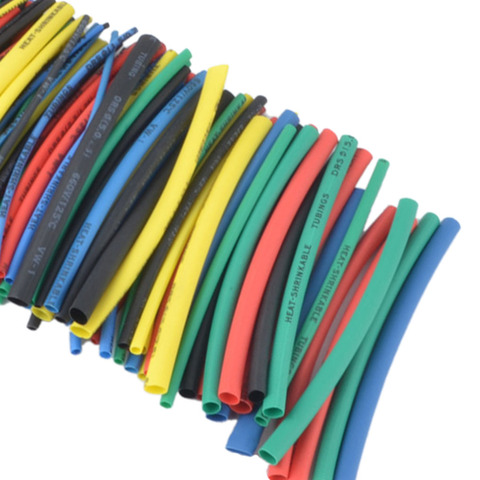 Heat Shrink Tubing Wire Cable 100Pcs Heat shrink tube kit Insulation Sleeving Polyolefin Shrinking Assorted ► Photo 1/6
