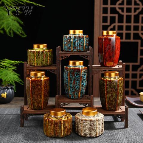 210/260ml Vintage Tea Box Jar Storage Holder Canister Tea Container Sweetmeats Candies Tea Tin Can Theedoos Kitchen Accessories ► Photo 1/5