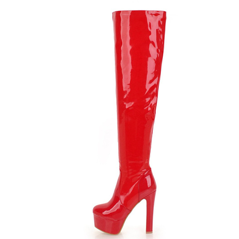 Sexy Over the Knee Boots Women Fashion Long High Boot High Heels Platform Thigh High Boots Red White Shoes Woman Large Size 48 ► Photo 1/6