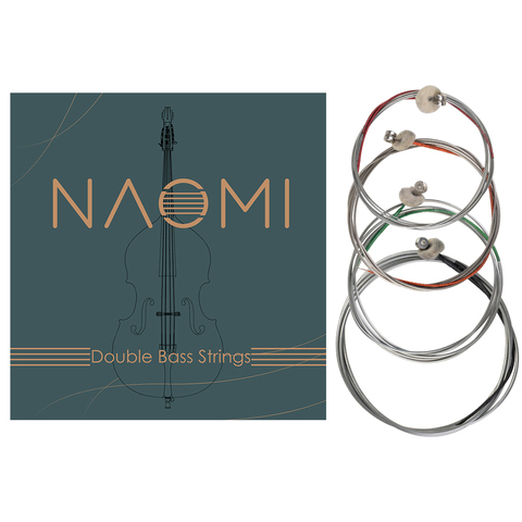 NAOMI 4pcs/set Upright Bass Strings Double Bass Strings 4/4 3/4 1/2 1/4 1/8 Size G D A & E Contrabass Strings ► Photo 1/6