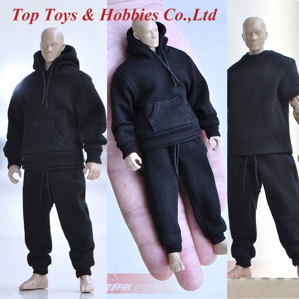 Details about   1/12 Scale Black Sweater & Pants for 6" Figure 