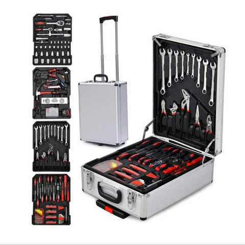 186 car aluminum alloy box tool set manual tool set screwdriver wrench set wrench home repair kit ► Photo 1/6