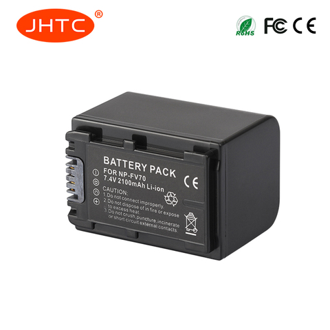 NP FV70 Camera Battery for Sony NP FV50 FV30 HDR-CX230 HDR-CX150E HDR-CX170 CX300 Z1 Batterie NPFV70 2100mAh Baterai ► Photo 1/6