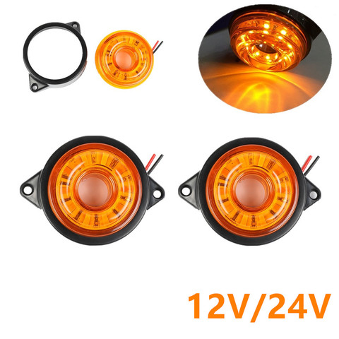 2PCS LED Spotlights For Truck   Side Marker Light Auto Truck Lorry Trailer Bus Tail Brake Light Car Warning Lamp Indicator Light ► Photo 1/6