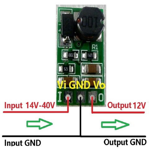 DD4012SA_12V 10W 14-40V 24V to 12V Voltage Regulator DC Step-Down Buck Module replace LM7812 L7812 RS485 Relay Wireless Control ► Photo 1/6