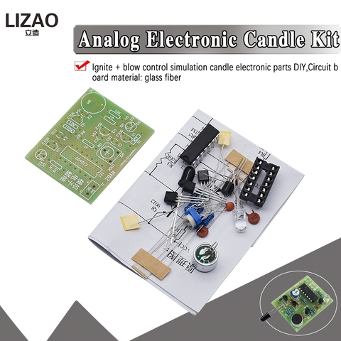 DIY Kit Module Analog Electronic Candle Lights + Blowing Control Simulation Candle Suite Trousse Timer Componentes Eletronico ► Photo 1/6