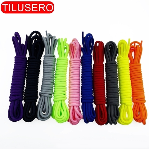 1Pair Round Shoelaces 90cm 120cm 150cm Polyester Solid Classic Martin Boot Shoelace Casual Sports Boots shoes Lace T108 ► Photo 1/6
