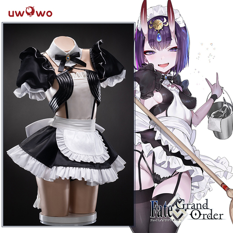 Uwowo Anime Costume Fate/Grand Order FGO Shuten-douji Maid Dress Lovely Uniform Cosplay Costume Halloween 2022 new cos ► Photo 1/5