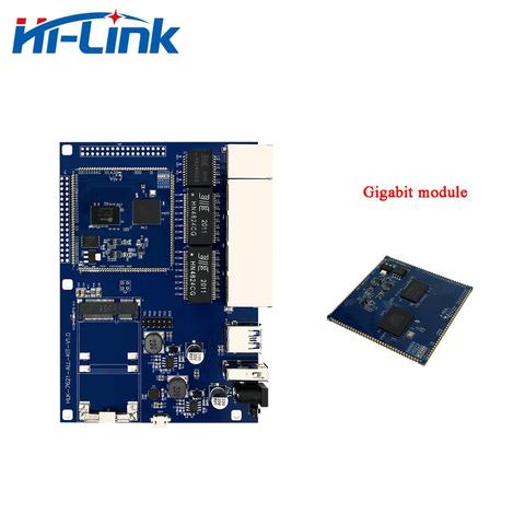 Free Shipping 5 WAN/LAN 10/100/1000Mbps gigabit router kit/development board MT7621A openwrt with USB3.0/2.0 SPI ► Photo 1/6