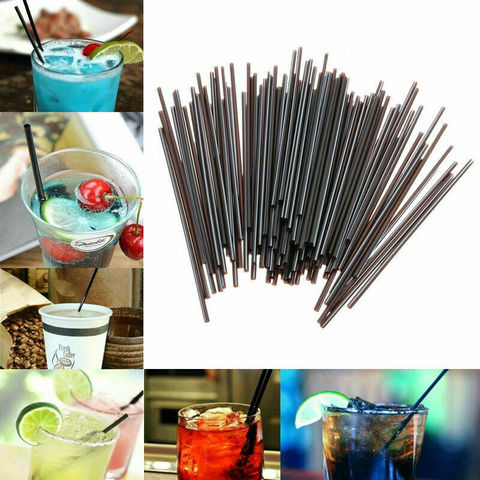 100Pcs Black Plastic Mini Cocktail Straws For Celebration Drink Party Supplies ► Photo 1/3