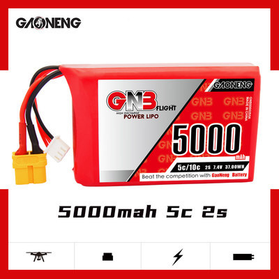 GAONENG  5000mAh 2S 7.4v 5C Radiomaster TX16S Remote Control Large Capacity Battery ► Photo 1/5