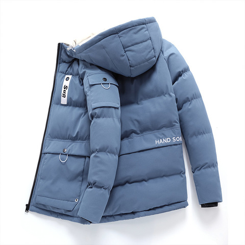 Popular Solid Color Warm Winter Jacket Men's Thick Keep Warm Loose Cotton 2022 Brand Down & Parka Coat Oversize 6XL 7XL 8XL ► Photo 1/6
