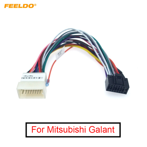 FEELDO 1Pc Car Radio Stereo 16PIN Wiring Harness Adaptor For Mitsubishi Galant Audio Power Calbe Plug Head Unit Harness ► Photo 1/6