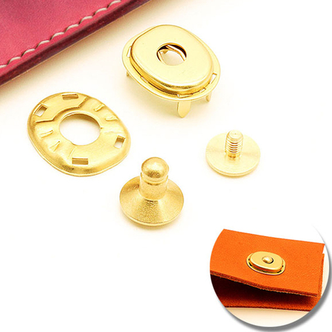 Solid brass leather craft wallet screws snap button solid brass material ► Photo 1/5