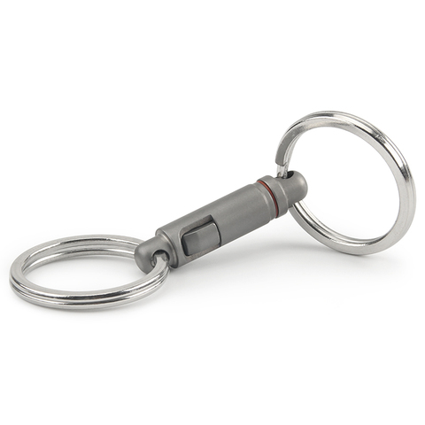 Titanium Buckle Keychain Accessories Titanium Alloy Quick Hook Buckle Outdoor Small  Tool Elastic Fastener Keyring ► Photo 1/6