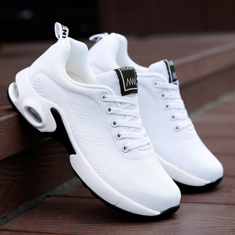 Women Shoes Air Cushion Sneakers Breathable Thick Sole Ladies Platform Trainers Female Height Increasing Running Shoes Plus Size ► Photo 1/6