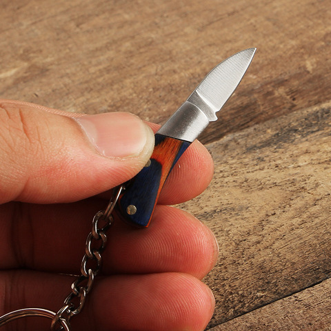 Mini Key Knife tactical Camp Outdoor Keyring Ring Keychain Fold