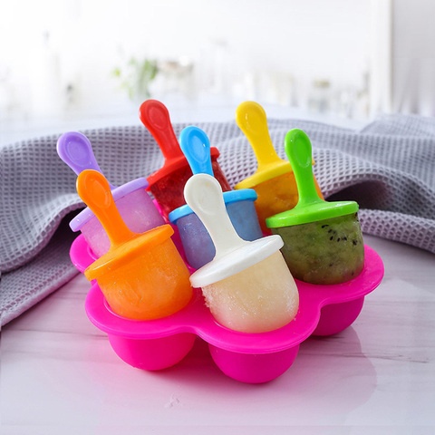 Ice Cream Ice Pops Mold Portable Food Grade Popsicle Mould Ball Maker Baby DIY Food Supplement Tools Fruit Shake Accessories ► Photo 1/6