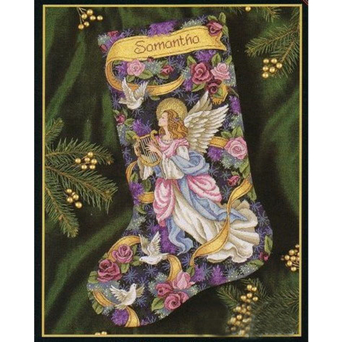 Counted Cross Stitch Kit Tidings Stocking Fairy Heavenly Christmas Stocking DIM 8564 ► Photo 1/4