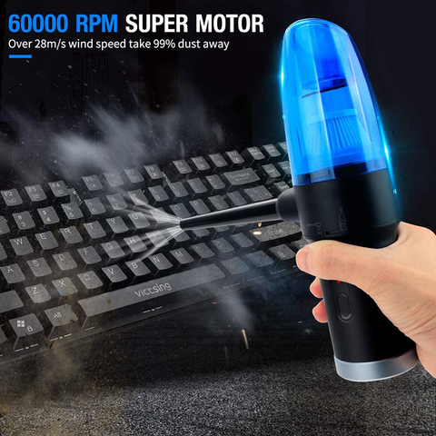 Upgraded Cordless Electric Compressed Air Duster -Blower & Vacuum 2-in-1,Replaces Canned Air Spray Cleaner for Computer Keyboard ► Photo 1/6