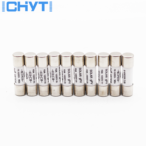 Solar DC 1000V PV Fuse 10*38 Link 6A 10A 15A 20A 25A 30A High Voltage for Solar System Protection ► Photo 1/4