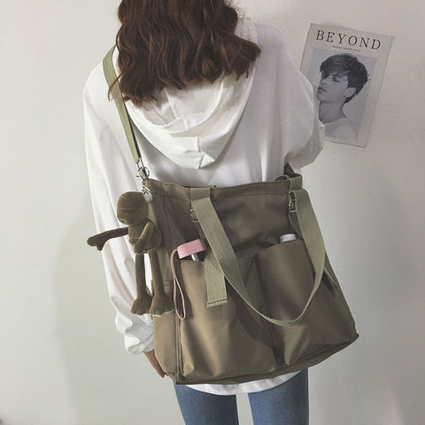 Waterproof Oxford Large Capacity Canvas Girl Shoulder Hand Bucket Bag Basket Female Crossbody Bags For Women Casual Tote Purses ► Photo 1/5
