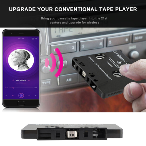 Bluetooth 5.0 Car Audio Cassette Player Adapter Universal Smartphone Mini Car Audio ABS Microphone 6H Music Time 168H Standby ► Photo 1/6