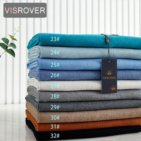 VISROVER new 32 colors woman winter scarf fashion female shawls cashmere handfeeling winter wraps solid color winter hijab scarf ► Photo 1/6