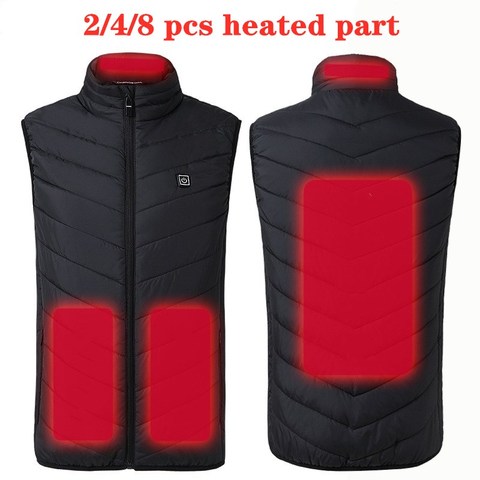 USB heater Heated Jacket Vest USB Electric Battery Heat Outdoor Hiking Winter Jacket Coats Warmer tactical vest veste chauffante ► Photo 1/6