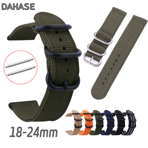 Nylon Watch Band 18mm 20mm 22mm 24mm Replacement Watch Strap for Samsung Gear Amazfit MOTO Universal Knit Bracelet with Pins ► Photo 1/6
