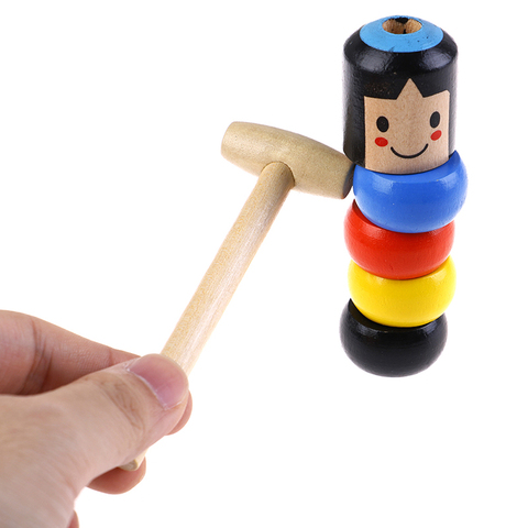 New 1 set Magic Toy Close Up Stage Magic Props Fun Toy Accessory Immortal Daruma Unbreakable Wooden Man Magic Tricks ► Photo 1/6