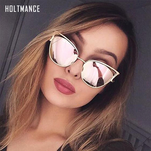 Retro Cat Eye Sunglasses for Women Men Fashion Hollow Design Vintage Sun Glasses Mirror Lens Female Male Tinted Eyewear UV400 ► Photo 1/6