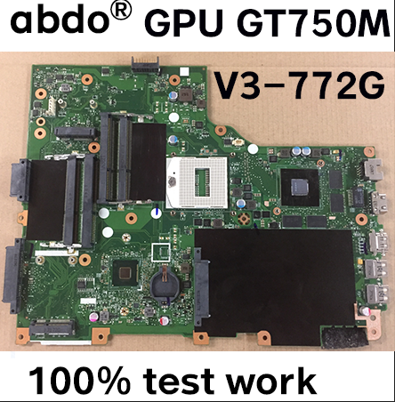 V3-772G motherboard FOR ACER aspire V3-772 V3-772G E1-772G laptop motherboard EA VA70HW GPU GT750M DDR3 100% test work ► Photo 1/3