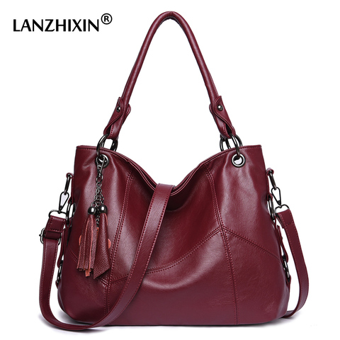 Lanzhixin Women Leather Handbags Women Messenger Bags Designer Crossbody Bag Women Bolsa Top-handle Bags Tote Shoulder Bags 819S ► Photo 1/6