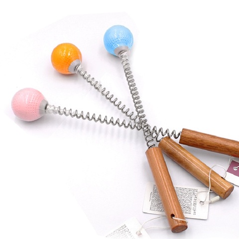 Hand-held Multi-purpose Knee Massager Stick Golf Massage Hammer Massager for Body Wooden Handle Massage Ball ► Photo 1/6