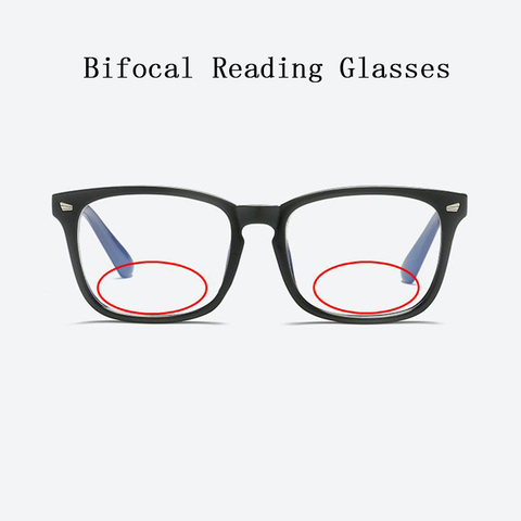 Women Bifocal Reading Glasses magnifier Men Rivets Retro Square Look Near Far Presbyopia Spectacles Can Custom Prescription N5 ► Photo 1/6
