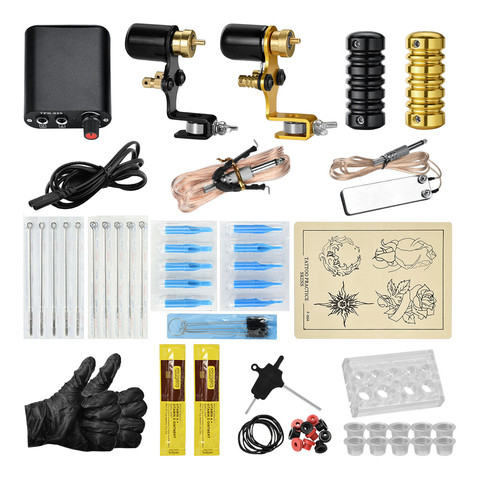 Rotary Tattoo Machine Shader & Liner Assorted Tatoo Motor Gun Kits Supply Permanent Makeup Maquiagem Tool Set For Artists ► Photo 1/6