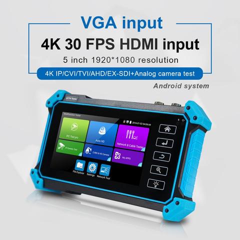 WANGLU IPC-5200 Plus Full 8MP IP CVI TVI AHD SDI Analog  6 IN 1 VGA & 4K HDMI input IP Camera Tester ► Photo 1/4