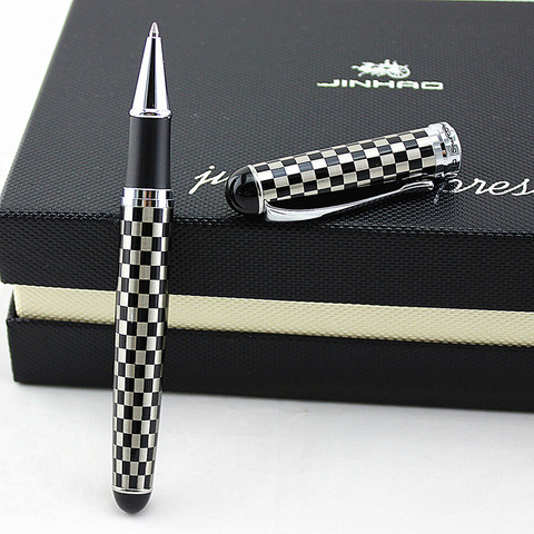 JINHAO 750 Pen Business Writing Supplies Grey 0.7 mm Nib gel Pen Chess boad roller ball pen luxury Writing ink black Refill ► Photo 1/3