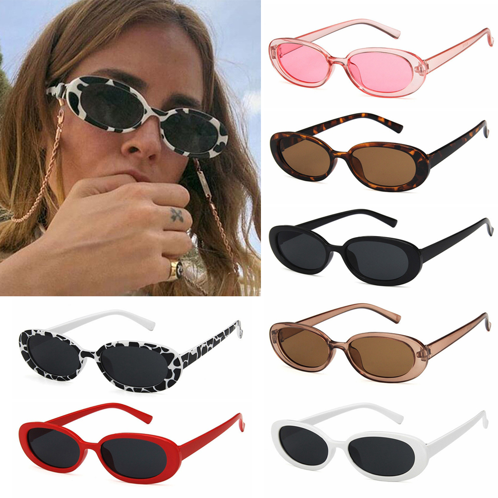 Womens Oval Cateye Sunglasses Chic Stylish Fashion UV 400 Shades 
