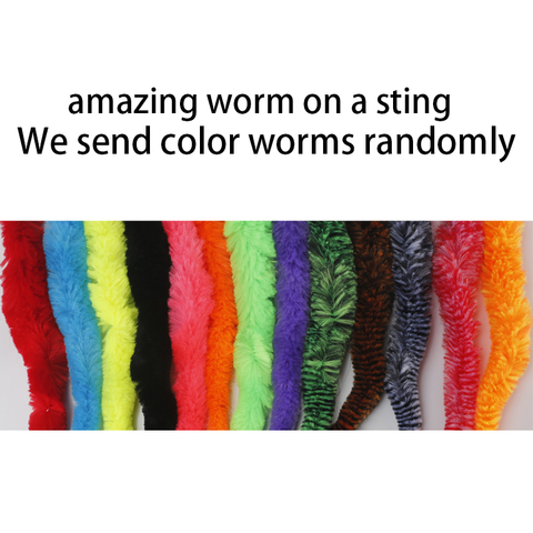 23M Size Worm On A String 100pcs 100 Bulk Toy Magic Plush Material  Suitable For Magic Beginners Funny Toys ► Photo 1/1