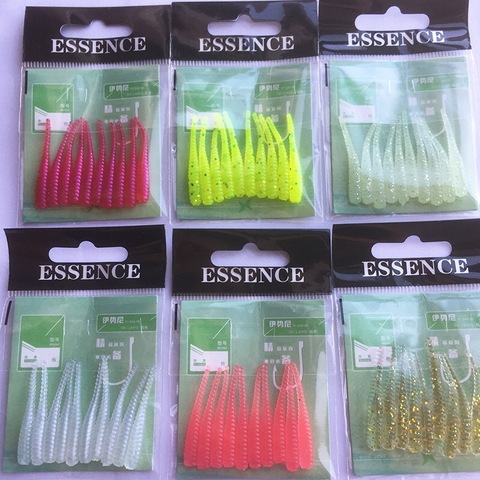 10pcs/lot 35mm0.3g small size Soft Rubber Bait Fishing Lure Jig Wobbler Soft Worm Carp Fishing Bait Artificial Silicone Swimbait ► Photo 1/6