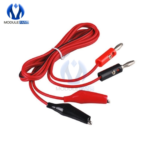 Alligator Test Lead Clip To AV Banana Plug Connector TO Dual Tester Alligator Clip Probe Cable 1M ► Photo 1/4