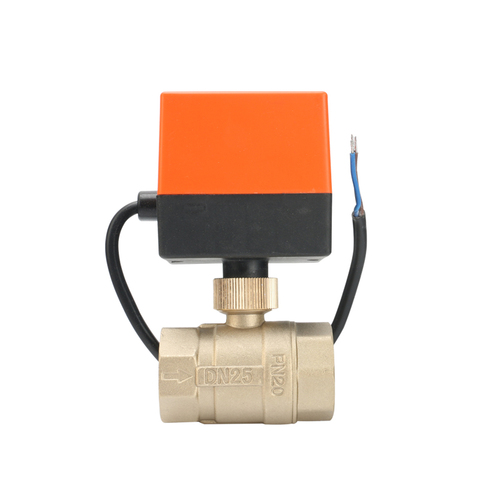 gogo Normal Electric Ball Valve DN15 DN20 DN25 Brass Motorized Ball Valve Switch type electric two-way valves ► Photo 1/6