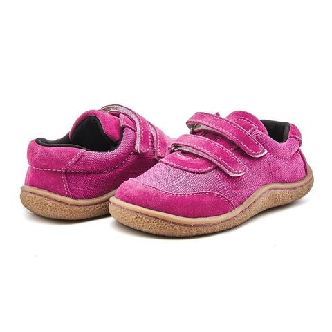 Tipsietoes Kids 2022 Toddler Baby Genuine Leather + Fabric Shoe Girls Boys  Sneaker Child Causal  Flat Barefoot ► Photo 1/6