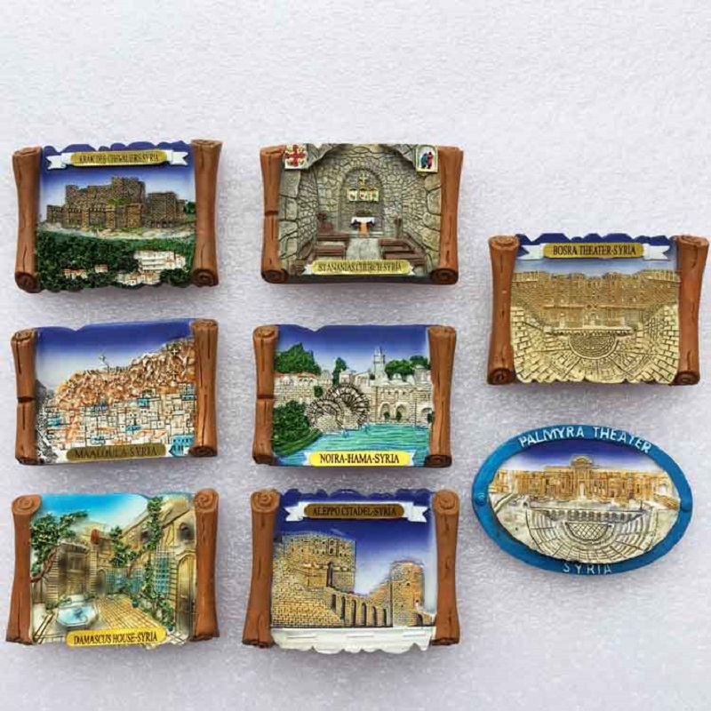 Magnete Frigo 3D Souvenir Siria - Cittadella Di Aleppo 6x8 Cm, In Resina, Decorazione Da Viaggio