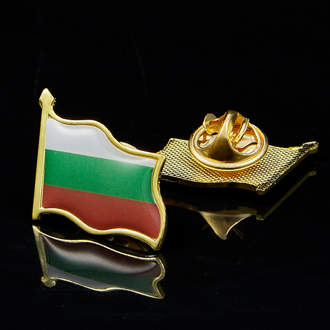 Bulgaria Flag Patriotic National Lapel Safety Pins Color Gold Plated Badge Brooch Tie Clip/Clothes Accessories ► Photo 1/6