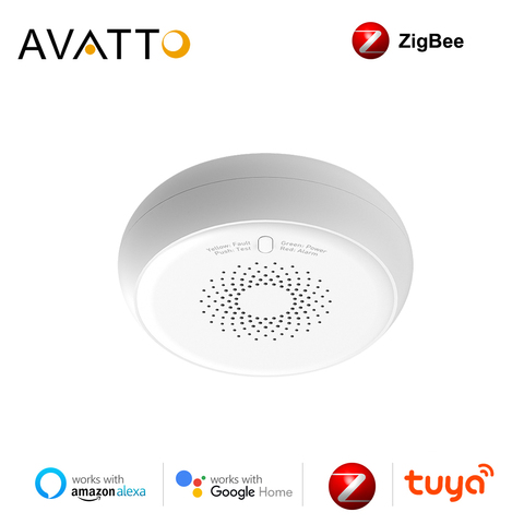 AVATTO Tuya Zigbee Gas Leak Detector , Smart Natural Gas Sensor Alarm System Smart Life APP Work with Tuya Zigbee Gateway Hub ► Photo 1/6