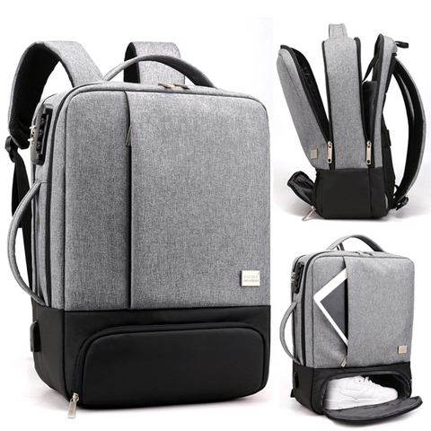 Mens school bag Backpack 17 Inch 15.6'' Anti Theft Male Notebook Trip Back Pack  Laptop Backpacks Office Women Travel Bagpack ► Photo 1/6