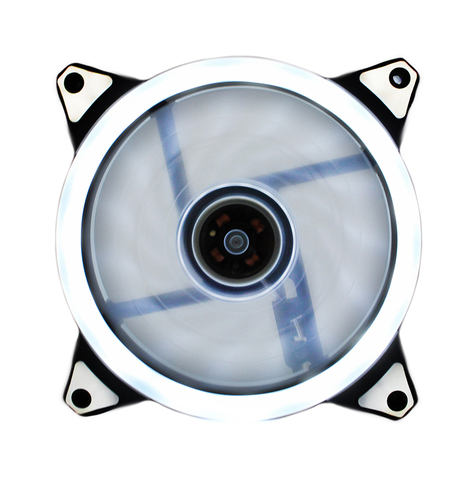 PC cooling fan, led,, white on contour, 120mm ► Photo 1/5